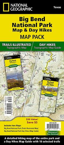 Big Bend Day Hikes and National Park Map (Map Pack)