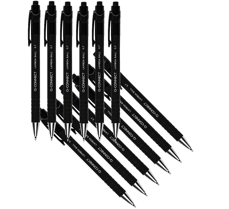 Q-Connect Lamda Ballpoint Pen Medium Black (12 Pack) KF00672