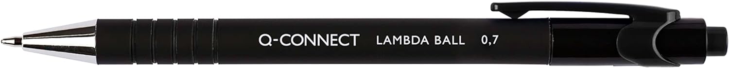 Q-Connect Lamda Ballpoint Pen Medium Black (12 Pack) KF00672