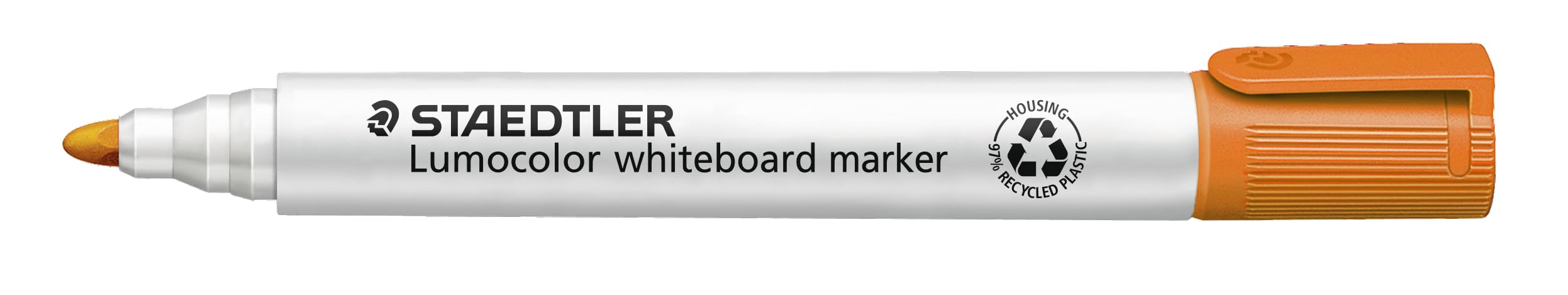 STAEDTLER 351-4 Lumocolor Whiteboard Marker Bullet Tip -Orange (Box of 10