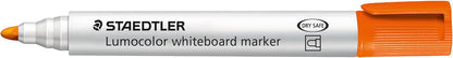 STAEDTLER 351-4 Lumocolor Whiteboard Marker Bullet Tip -Orange (Box of 10