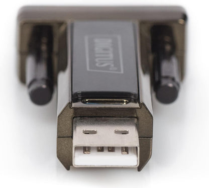 DIGITUS USB 2.0 to serial Converter, DSUB 9M incl. USB A Cable 80cm, FTDI chipset