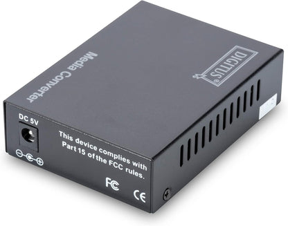 Digitus Assmann 82130 Gigabit Media Converter RJ45/SFP, Black