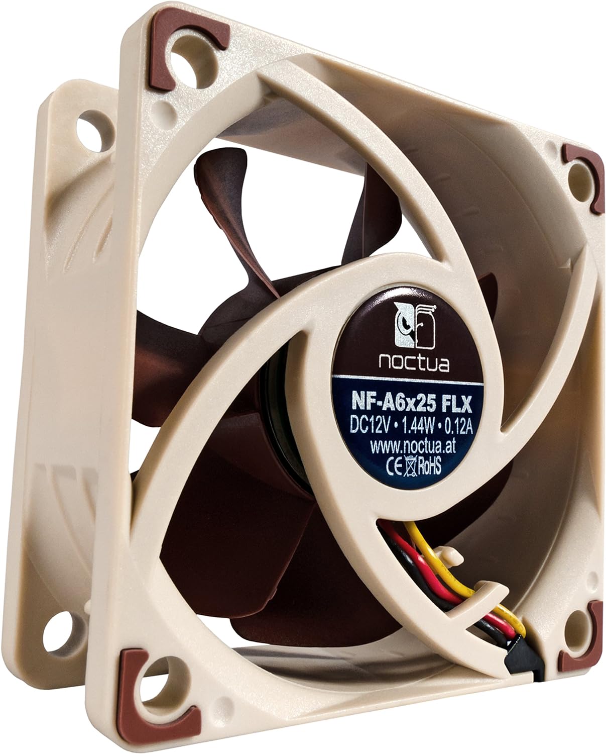 Noctua NF-A6x25 FLX, Premium Quiet Fan, 3-Pin (60mm, Brown