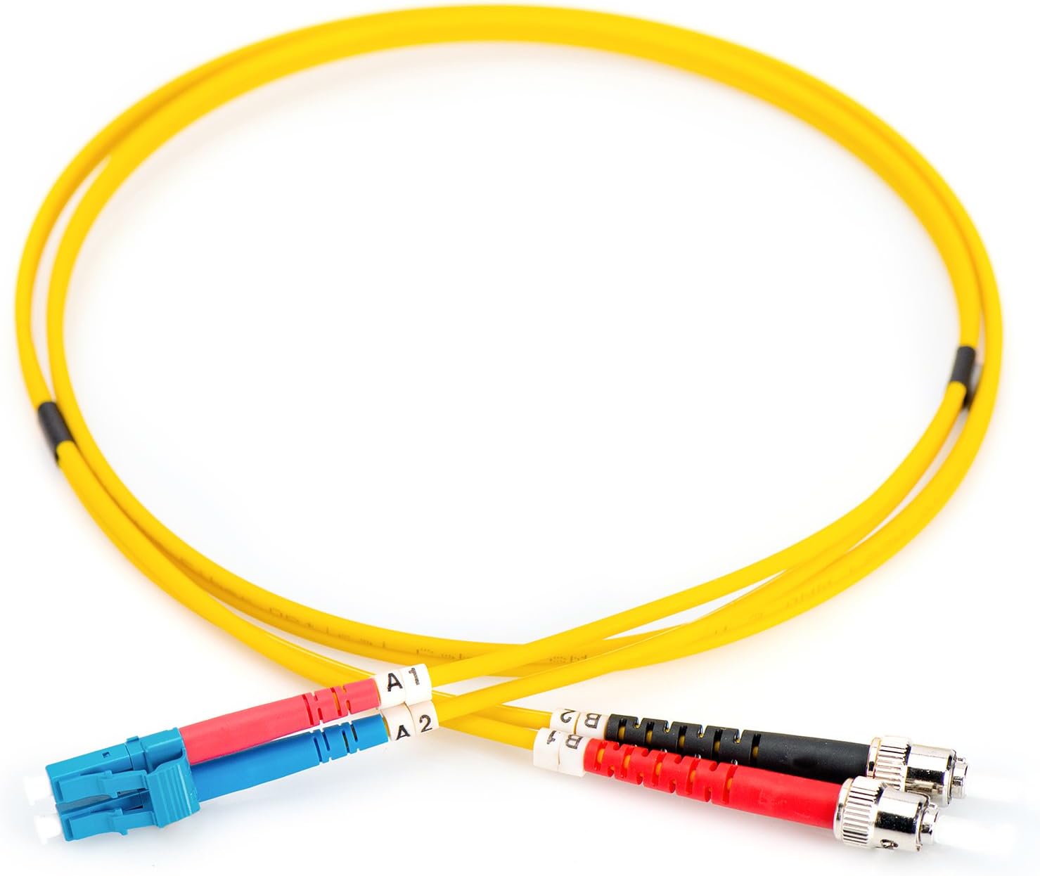 DIGITUS DK-2931-03 – Glasfaserkabel OS2 – 3 m – LC zu ST – Duplex LWL Kabel – 1/10 Gbit/s – SM Singlemode Glasfaser LAN Kabel – Fasertyp: 9/125 µ – Gelb (Yellow)