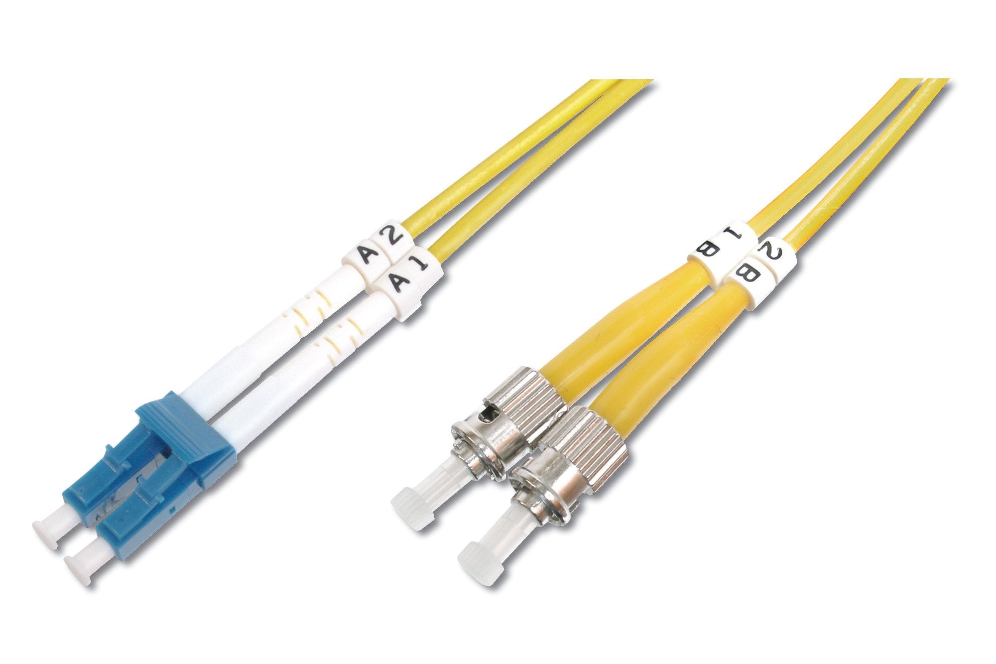 DIGITUS DK-2931-03 – Glasfaserkabel OS2 – 3 m – LC zu ST – Duplex LWL Kabel – 1/10 Gbit/s – SM Singlemode Glasfaser LAN Kabel – Fasertyp: 9/125 µ – Gelb (Yellow)