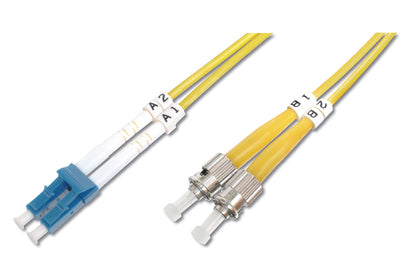 DIGITUS DK-2931-03 – Glasfaserkabel OS2 – 3 m – LC zu ST – Duplex LWL Kabel – 1/10 Gbit/s – SM Singlemode Glasfaser LAN Kabel – Fasertyp: 9/125 µ – Gelb (Yellow)