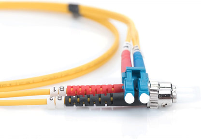 DIGITUS DK-2931-03 – Glasfaserkabel OS2 – 3 m – LC zu ST – Duplex LWL Kabel – 1/10 Gbit/s – SM Singlemode Glasfaser LAN Kabel – Fasertyp: 9/125 µ – Gelb (Yellow)