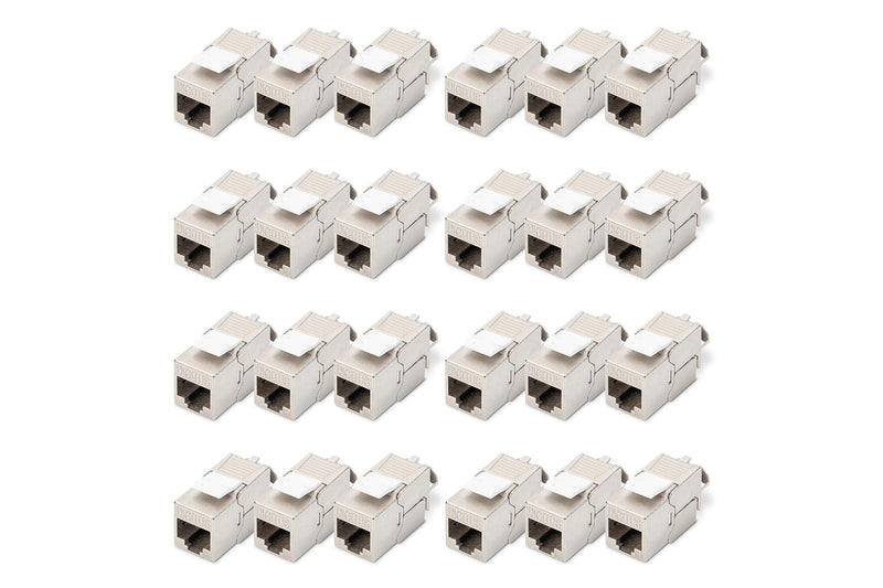DIGITUS Keystone module cat. 6A shielded - 24 pieces - RJ45 - multi-design - 500 MHz 10G Base-T - tool free