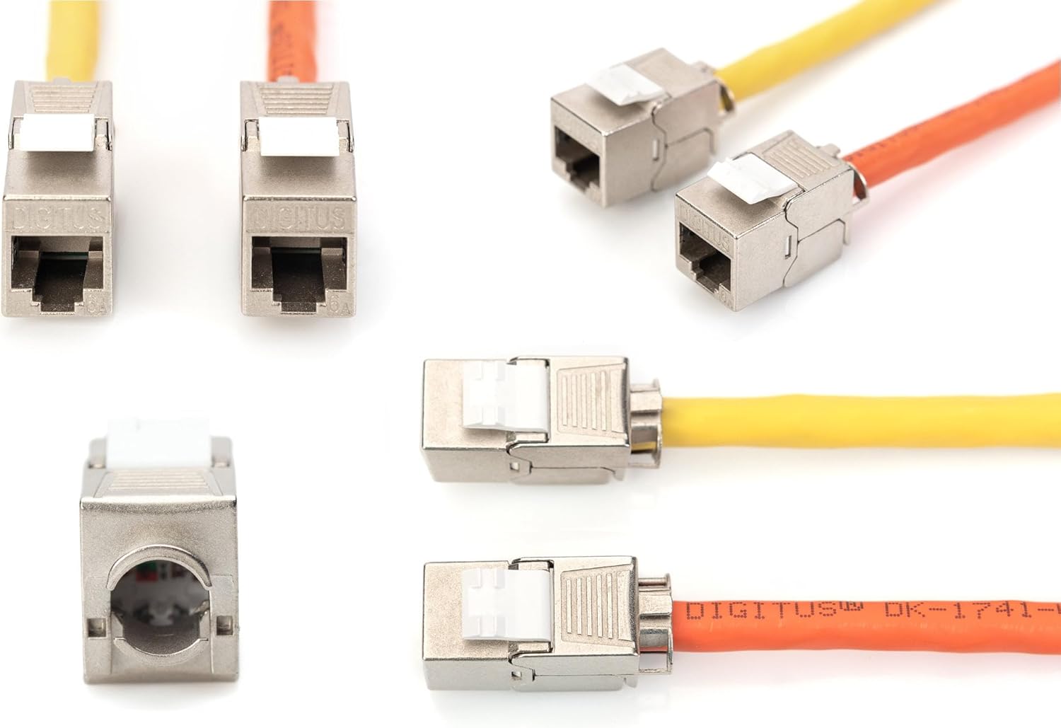 DIGITUS Keystone module cat. 6A shielded - 24 pieces - RJ45 - multi-design - 500 MHz 10G Base-T - tool free