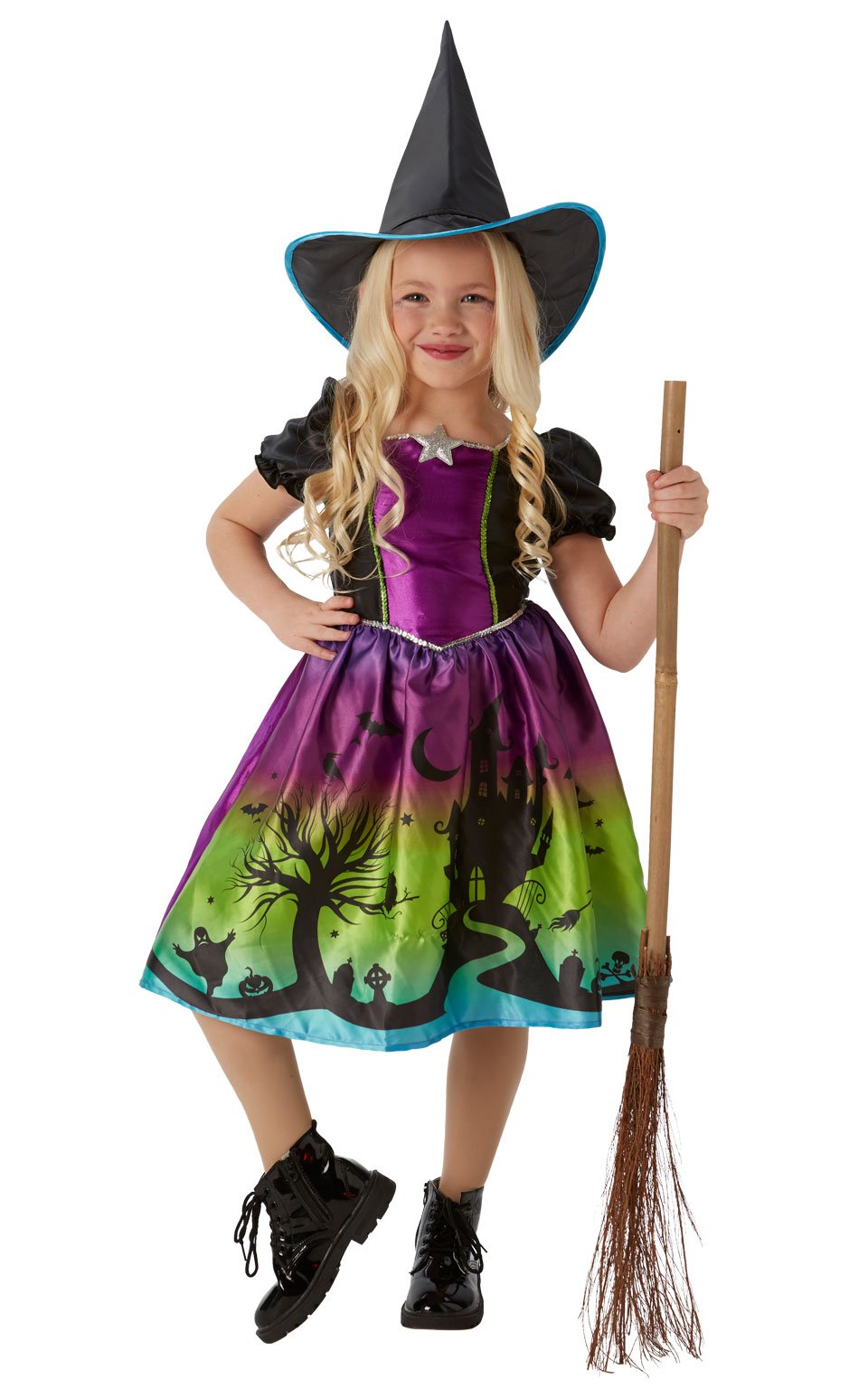 Rubie's Official Ombre Witch Girls Halloween Costume, Childs