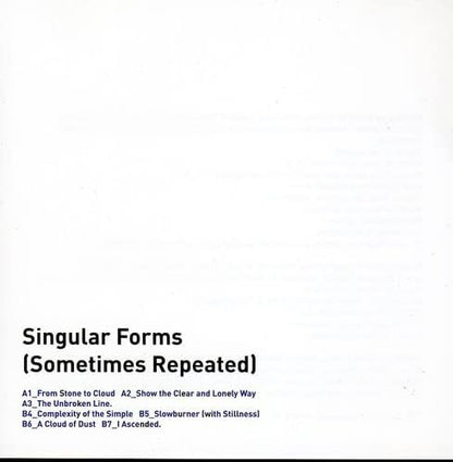 Singular Forms Sometimes Repeated