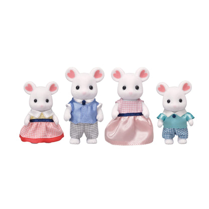Sylvanian Families - Marshmallow Mouse Family & - Marshmallow Mouse Triplets