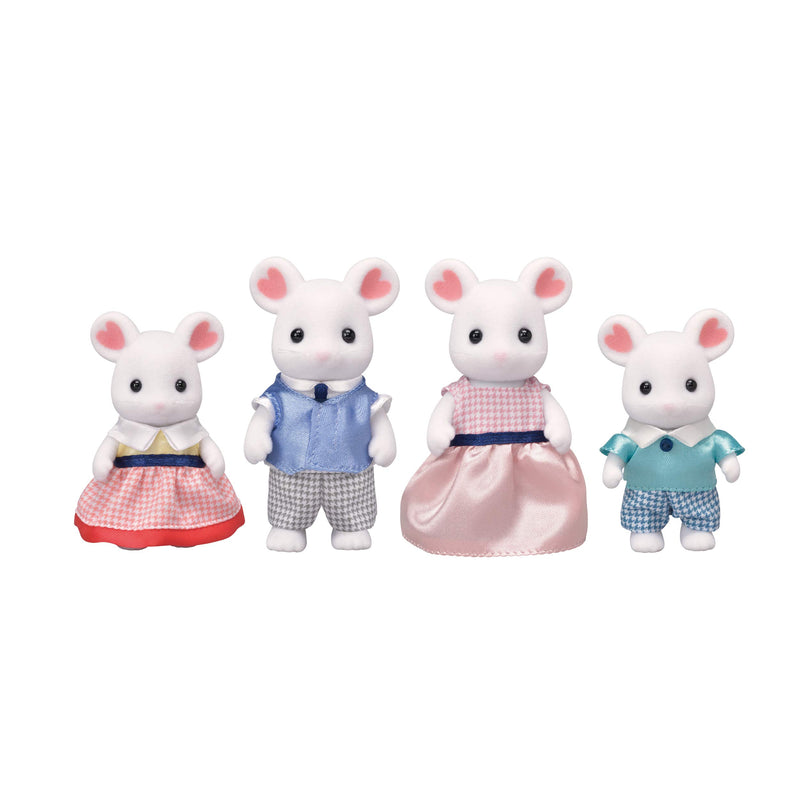Sylvanian Families - Marshmallow Mouse Family & - Marshmallow Mouse Triplets