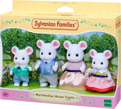 Sylvanian Families - Marshmallow Mouse Family & - Marshmallow Mouse Triplets