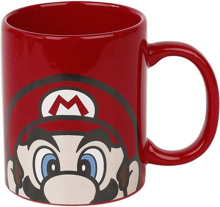 Pyramid International Super Mario Gift Set with Mug, Coaster and Keyring in Presentation Gift Box (Super Mario Design) 11oz Ceramic Mug - Official Merchandise