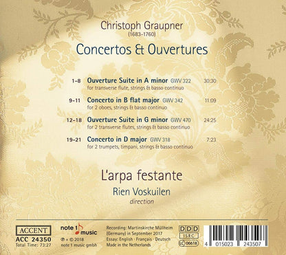Christoph Graupner - Concertos & Ouvertures