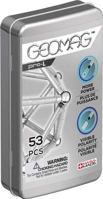 Geomag 040 - Pro-L Pocket Set, Magnetic Construction Set for 8 years to 99 years, 53 Pieces