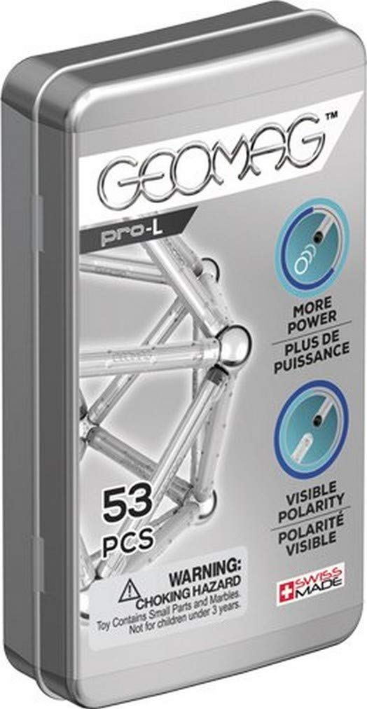 Geomag 040 - Pro-L Pocket Set, Magnetic Construction Set for 8 years to 99 years, 53 Pieces