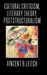 Cultural Criticism, Literary Theory, Poststructuralism