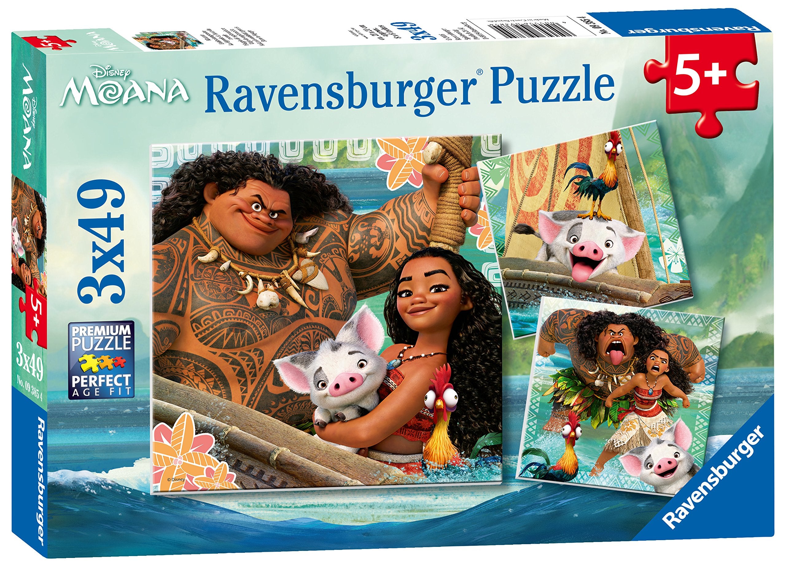 Ravensburger Disney Moana 3x 49pc Jigsaw Puzzles 3x49pc Puzzles