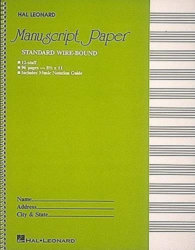 Standard Wirebound Manuscript Paper (Green Cover)