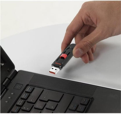 SanDisk Cruzer Glide 64 GB USB Flash Drive USB 2.0, Black & Red