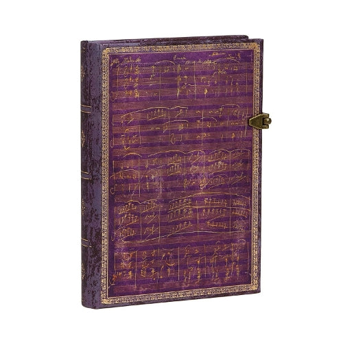 Beethoven’s 250th Birthday Midi Lined Hardcover Journal (Clasp Closure)