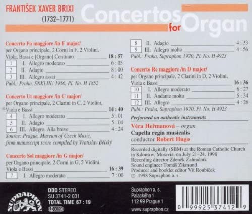 Brixi: Organ Concertos