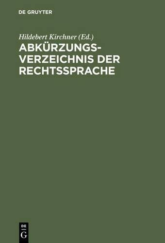 Abkürzungsverzeichnis der Rechtssprache (Auflage) (German Edition