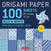 Origami Paper 100 sheets Blue & White 8 1/4" (21 cm)