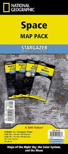 Space Map Pack Bundle (Stargazer folded 4 map bundle) (National Geographic Reference Map