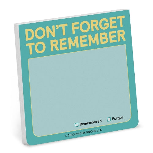 Knock Knock Don't Forget to Remember Sticky Note (Pastel