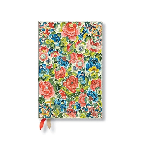 Paperblanks 18 Month Diaries 2023-2024 Pear Garden | Horizontal | Mini (95 × 140 mm