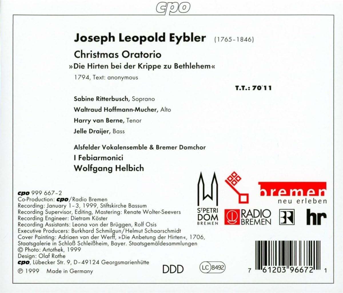 Christma Oratorio/i Febiarmonici (Helbich)
