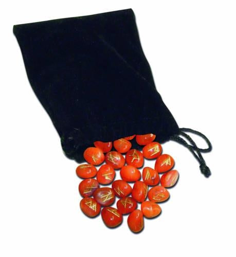 Red Carnelian Runes Bookshelf Edition