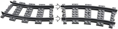 LEGO 60238 City Trains Switch Tracks 6 Pieces, Toy Train Track Extension Pack, Accessory Set