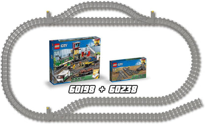 LEGO 60238 City Trains Switch Tracks 6 Pieces, Toy Train Track Extension Pack, Accessory Set