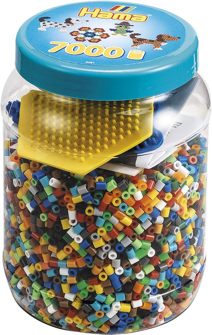 Hama- Cuentas y tableros Perforados en Tina, Multicolor, Medium (10.2021