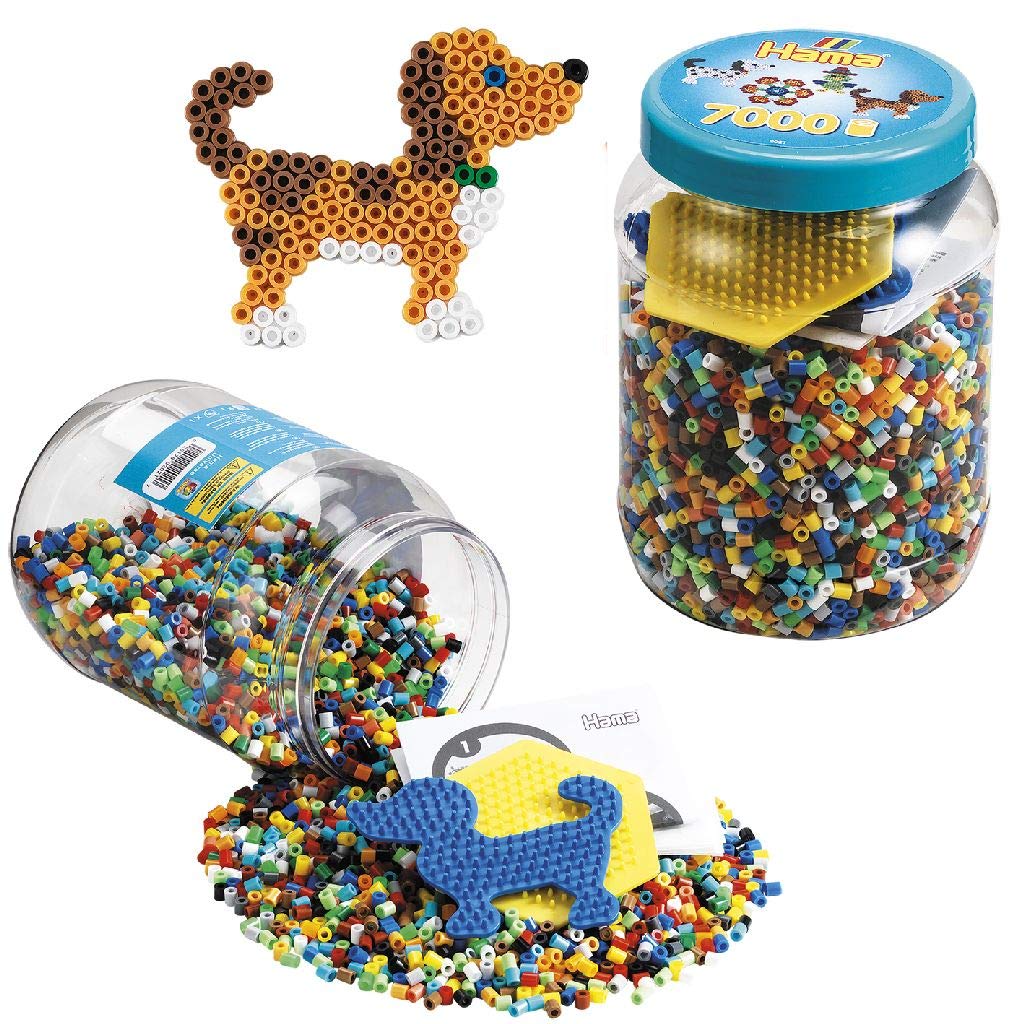 Hama- Cuentas y tableros Perforados en Tina, Multicolor, Medium (10.2021