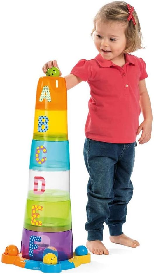 Chicco 13 Stapelbecher und Kugelbahn Fun Balls, Stacking Tower Game, 5