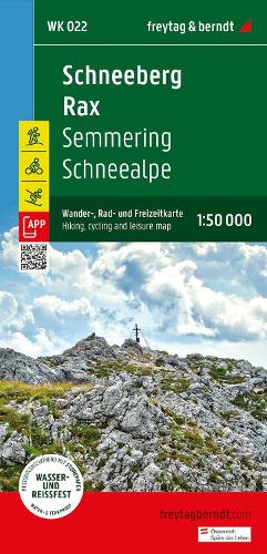 Schneeberg - Rax, hiking, cycling and leisure map 1:50,000