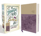 NIV, Beautiful Word Coloring Bible, Large Print, Leathersoft, Purple/Tan