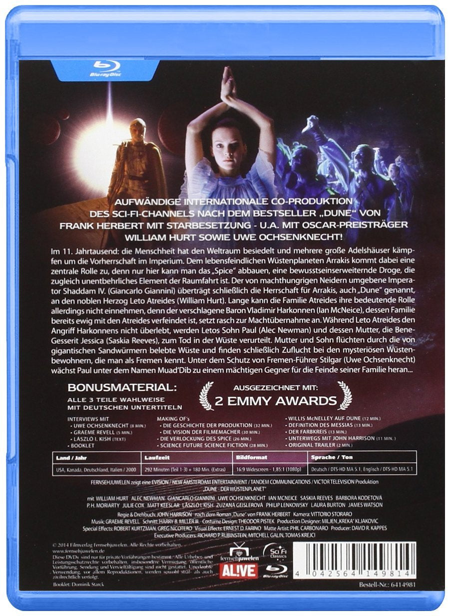 Dune: Der Wüstenplanet - Der komplette TV-Mehrteiler (Extended HD-Version + 180 Min. Extras)