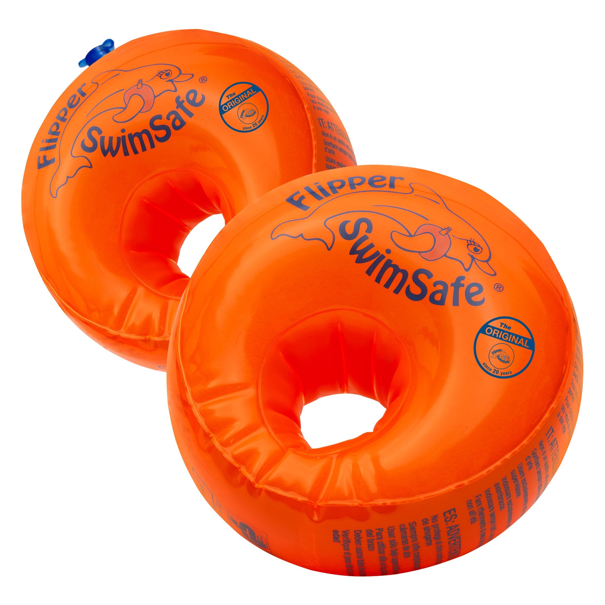 Flipper Swimsafe 1010 - Armbands for babies from 12 months, safe swimming aid with unbreakable PE foam core for learning to swim