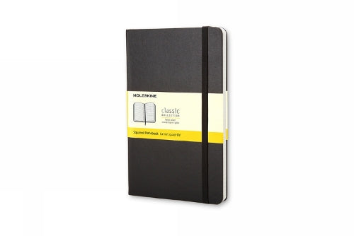 Carnet quadrillé - Format de poche - Couverture rigide noire