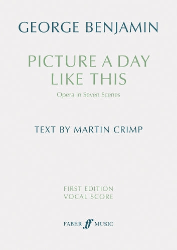 Picture a day like this (First Edition Vocal Score)