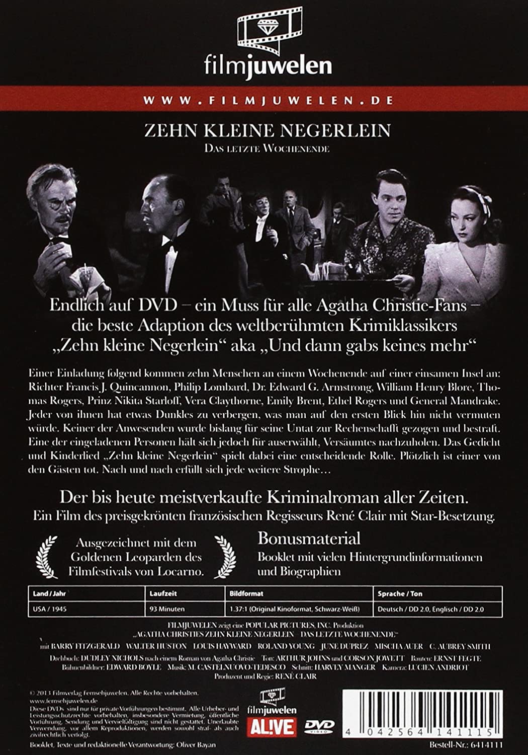 Agatha Christie: Zehn kleine Negerlein - Das letzte Wochenende (Filmjuwelen