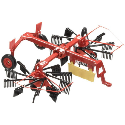 siku 2451, Fella Whirl Rake, 1:32, Metal/Plastic, Red, Movable and foldable rotors Swather