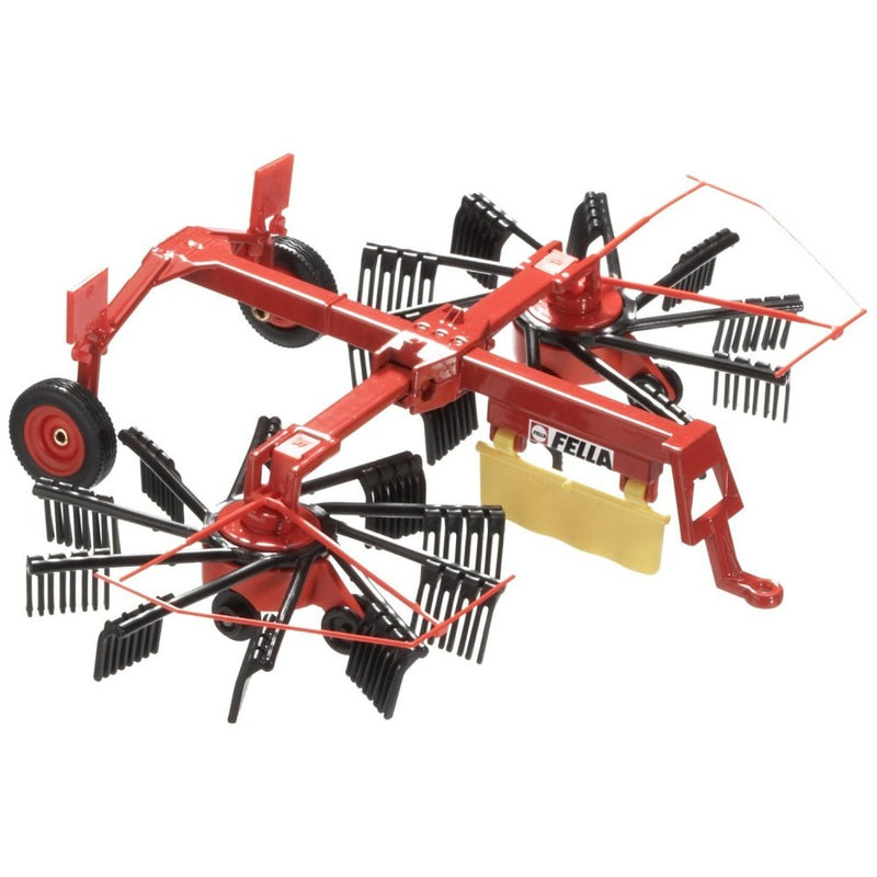siku 2451, Fella Whirl Rake, 1:32, Metal/Plastic, Red, Movable and foldable rotors Swather